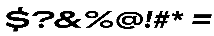 AlaskaVAR UltraExpandedSemiBoldItalicContrast Instance Font OTHER CHARS