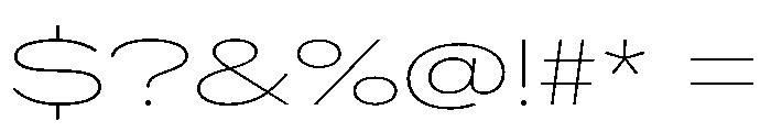 AlaskaVAR UltraExpandedThin Instance Font OTHER CHARS