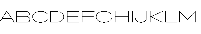 AlaskaVAR UltraExpandedThin Instance Font UPPERCASE