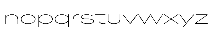 AlaskaVAR UltraExpandedThin Instance Font LOWERCASE