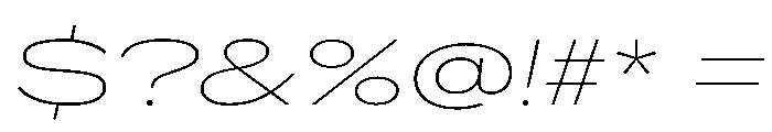AlaskaVAR UltraExpandedThinItalic Instance Font OTHER CHARS
