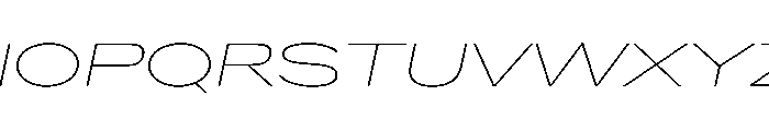 AlaskaVAR UltraExpandedThinItalic Instance Font UPPERCASE
