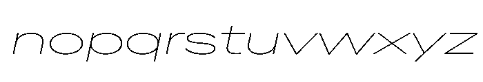 AlaskaVAR UltraExpandedThinItalic Instance Font LOWERCASE