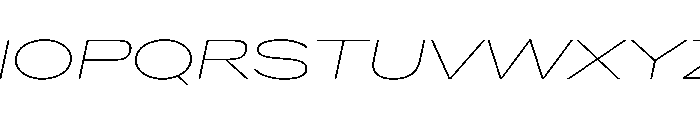 AlaskaVAR UltraExpandedThinItalicContrast Instance Font UPPERCASE