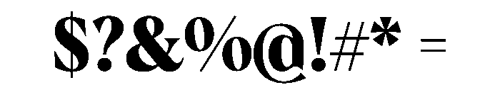 AlbraCondensedFlex Bold Instance Font OTHER CHARS