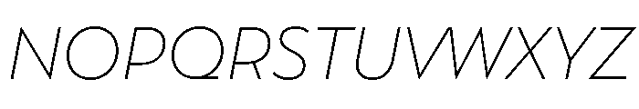 AlbulaPro ExtraLightOblique Font UPPERCASE