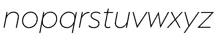 AlbulaPro ExtraLightOblique Font LOWERCASE