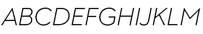 AlbulaPro LightOblique Font UPPERCASE