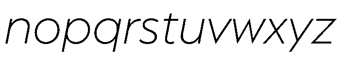 AlbulaPro LightOblique Font LOWERCASE