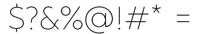 AlbulaPro Thin Font OTHER CHARS