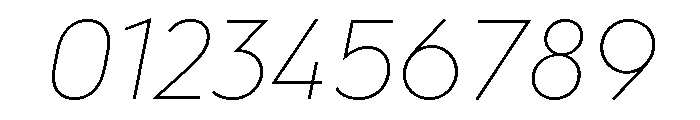 AlbulaPro ThinOblique Font OTHER CHARS