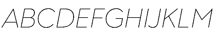 AlbulaPro ThinOblique Font UPPERCASE
