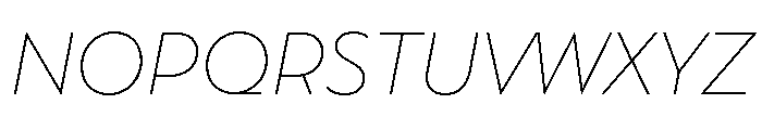 AlbulaPro ThinOblique Font UPPERCASE