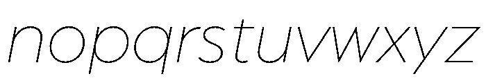 AlbulaPro ThinOblique Font LOWERCASE