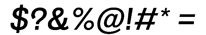 AlbumSans BookItalic Font OTHER CHARS