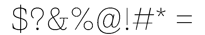 AlbumSlab ExtraLight Font OTHER CHARS
