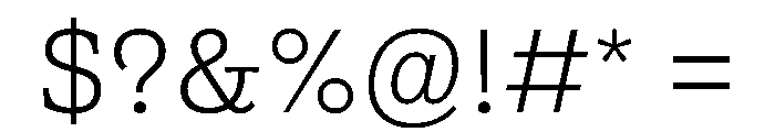 AlbumSlab Light Font OTHER CHARS