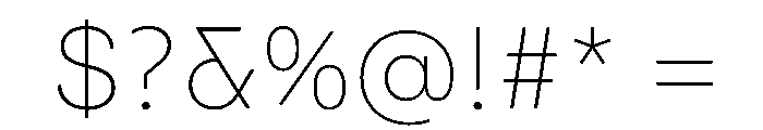 Alcyone ExtraLight Font OTHER CHARS