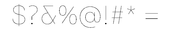 Alcyone Thin Font OTHER CHARS
