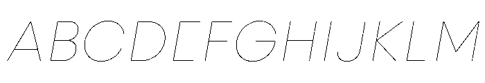 Alcyone ThinItalic Font UPPERCASE