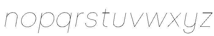 Alcyone ThinItalic Font LOWERCASE