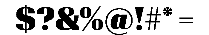 Algebra Display Black Font OTHER CHARS