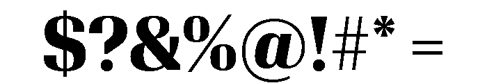 Algebra Display Bold Font OTHER CHARS