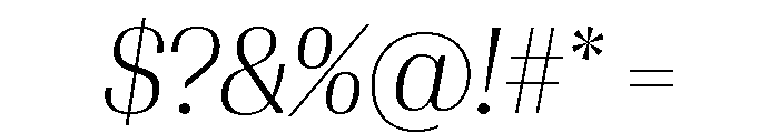 Algebra Display Light Italic Font OTHER CHARS