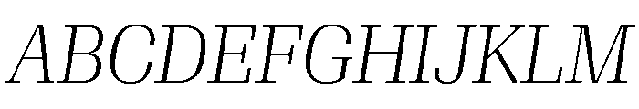 Algebra Display Light Italic Font UPPERCASE