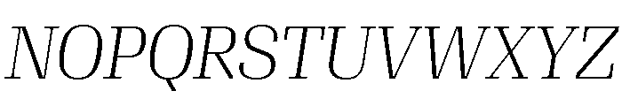 Algebra Display Light Italic Font UPPERCASE
