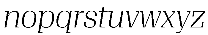 Algebra Display Light Italic Font LOWERCASE