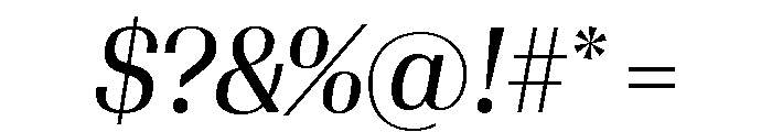 Algebra Display Regular Italic Font OTHER CHARS