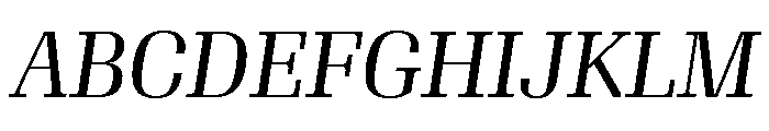 Algebra Display Regular Italic Font UPPERCASE