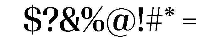Algebra Display Regular No 2 Font OTHER CHARS