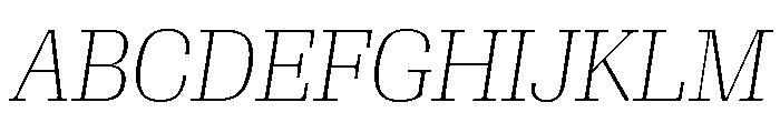 Algebra Display Thin Italic Font UPPERCASE