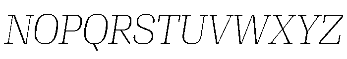 Algebra Display Thin Italic Font UPPERCASE