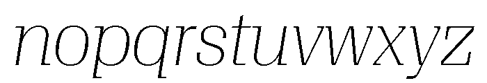 Algebra Display Thin Italic Font LOWERCASE