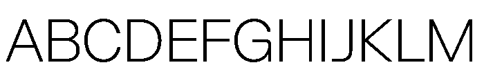 Algorytm Extralight Font UPPERCASE