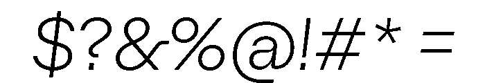 Algorytm ExtralightItalic Font OTHER CHARS