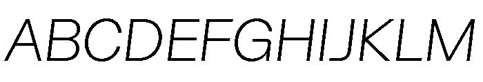 Algorytm ExtralightItalic Font UPPERCASE