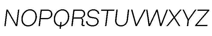 Algorytm ExtralightItalic Font UPPERCASE