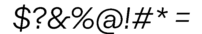 Algorytm LightItalic Font OTHER CHARS