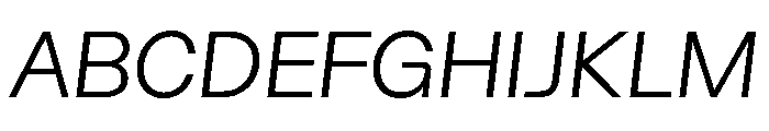 Algorytm LightItalic Font UPPERCASE