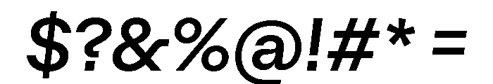 Algorytm MediumItalic Font OTHER CHARS