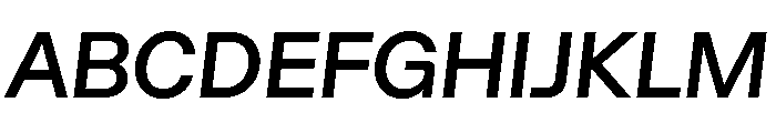 Algorytm MediumItalic Font UPPERCASE