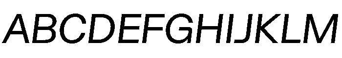 Algorytm RegularItalic Font UPPERCASE
