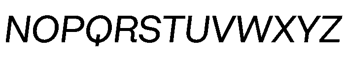 Algorytm RegularItalic Font UPPERCASE