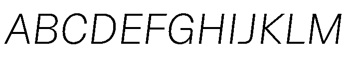 AlgorytmClear ExtralightItalic Font UPPERCASE