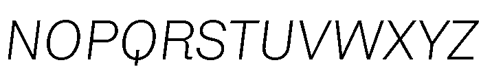AlgorytmClear ExtralightItalic Font UPPERCASE