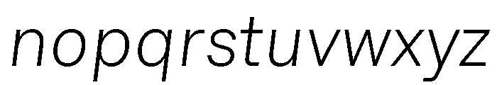 AlgorytmClear ExtralightItalic Font LOWERCASE
